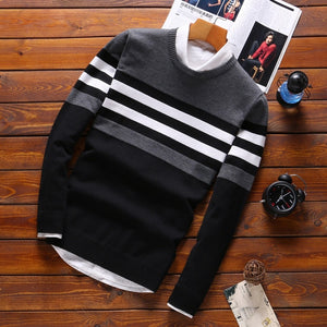 fashion Stitching Men's Sweaters Male Knitwear sweater warm patchwork Round Collar clothing cotton casual wool pullovers 2020