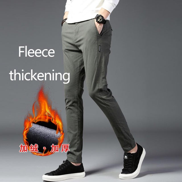 Brand Men Pants Casual Mens Business Male Trousers Classics Mid weight Straight Full Length Fashion breathing Pant