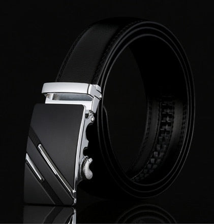 2020 leather Quality Automatic Buckle black Belts Cummerbunds cinturon hombre Men Belt Male Genuine Leather Strap Belts For Men