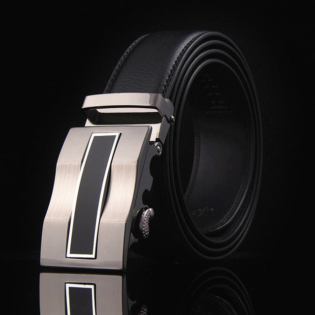 2020 leather Quality Automatic Buckle black Belts Cummerbunds cinturon hombre Men Belt Male Genuine Leather Strap Belts For Men