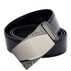 2020 leather Quality Automatic Buckle black Belts Cummerbunds cinturon hombre Men Belt Male Genuine Leather Strap Belts For Men