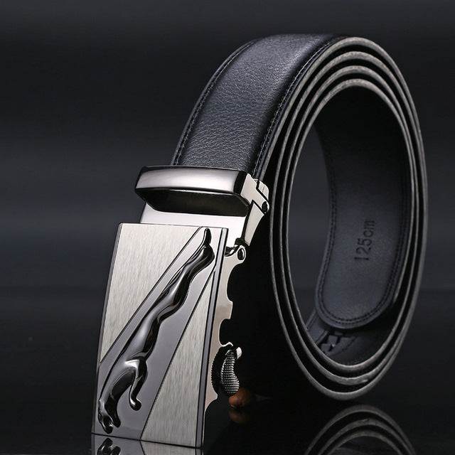 2020 leather Quality Automatic Buckle black Belts Cummerbunds cinturon hombre Men Belt Male Genuine Leather Strap Belts For Men