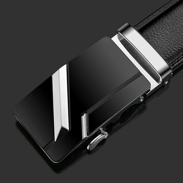 2020 leather Quality Automatic Buckle black Belts Cummerbunds cinturon hombre Men Belt Male Genuine Leather Strap Belts For Men