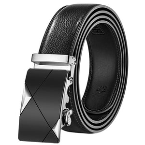 2020 leather Quality Automatic Buckle black Belts Cummerbunds cinturon hombre Men Belt Male Genuine Leather Strap Belts For Men