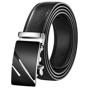 2020 leather Quality Automatic Buckle black Belts Cummerbunds cinturon hombre Men Belt Male Genuine Leather Strap Belts For Men