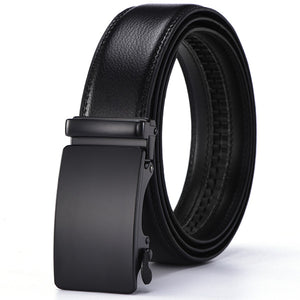 2020 leather Quality Automatic Buckle black Belts Cummerbunds cinturon hombre Men Belt Male Genuine Leather Strap Belts For Men