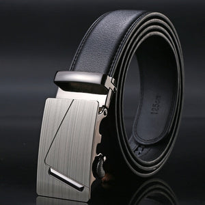 2020 leather Quality Automatic Buckle black Belts Cummerbunds cinturon hombre Men Belt Male Genuine Leather Strap Belts For Men