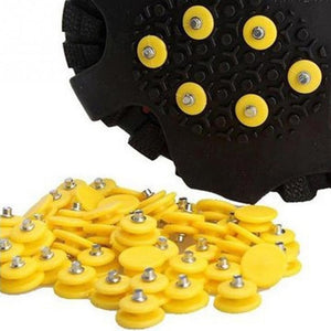 1 Pair S M L 10 Studs Anti-Skid Snow Ice Climbing Shoe Spikes Ice Grips Cleats Crampons Winter Climbing Anti Slip Shoes Cover