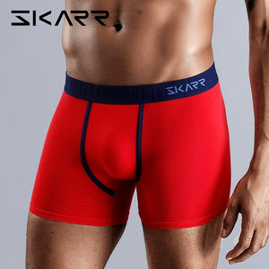 SKARR Men Boxers Underwear Men Boxer Shorts Underpants Mens Underware Boxershorts Sexy Cotton Brand Comfortable Breathable Soft