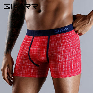 SKARR Men Boxers Underwear Men Boxer Shorts Underpants Mens Underware Boxershorts Sexy Cotton Brand Comfortable Breathable Soft