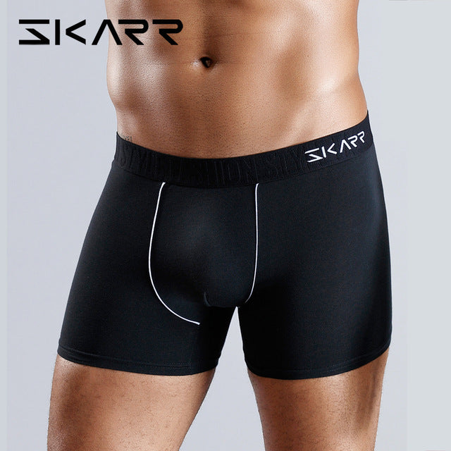 SKARR Men Boxers Underwear Men Boxer Shorts Underpants Mens Underware Boxershorts Sexy Cotton Brand Comfortable Breathable Soft