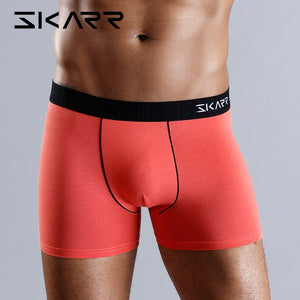 SKARR Men Boxers Underwear Men Boxer Shorts Underpants Mens Underware Boxershorts Sexy Cotton Brand Comfortable Breathable Soft