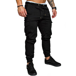 ASALI Solid Sweatpants Men Joggers Multi-pocket Pants Autunm 2020 New Fashion Long Trousers Male Elastic Waist Men's Sportswear