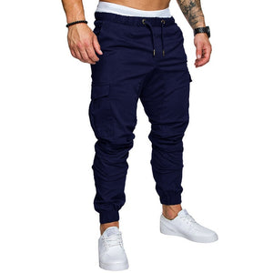 ASALI Solid Sweatpants Men Joggers Multi-pocket Pants Autunm 2020 New Fashion Long Trousers Male Elastic Waist Men's Sportswear