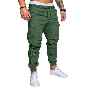 ASALI Solid Sweatpants Men Joggers Multi-pocket Pants Autunm 2020 New Fashion Long Trousers Male Elastic Waist Men's Sportswear