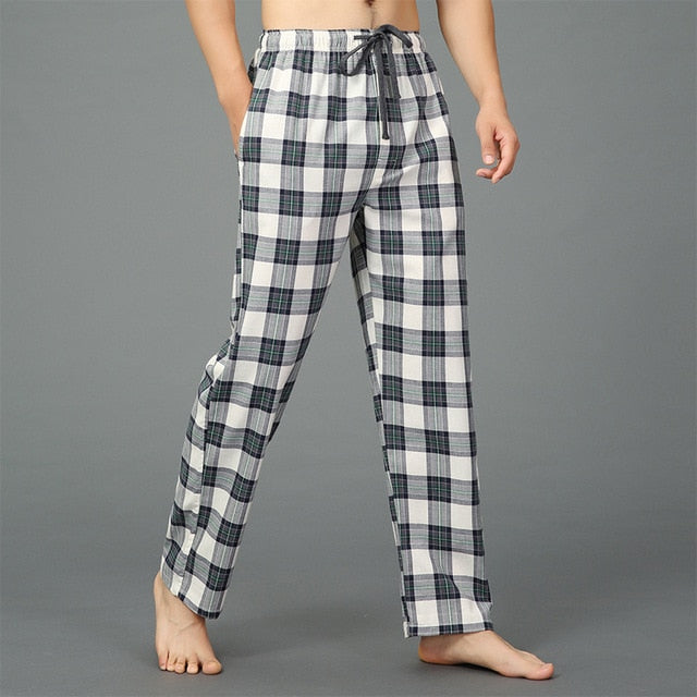 Summer 100% cotton sleep bottoms mens pajama simple sleepwear pants pijamas for male sheer mens pants pyjama trousers plus size