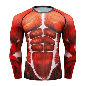 2020 Men's Fitness t-shirt Compression O-Neck Long sleeves T Shirt Animal 3D Prints MMA Rashguard Tights bodybuilding Man T-Shirt