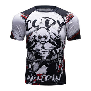 2020 Men's Fitness t-shirt Compression O-Neck Long sleeves T Shirt Animal 3D Prints MMA Rashguard Tights bodybuilding Man T-Shirt