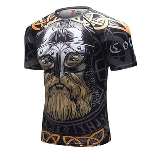 2020 Men's Fitness t-shirt Compression O-Neck Long sleeves T Shirt Animal 3D Prints MMA Rashguard Tights bodybuilding Man T-Shirt