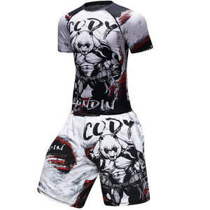 2020 Men's Fitness t-shirt Compression O-Neck Long sleeves T Shirt Animal 3D Prints MMA Rashguard Tights bodybuilding Man T-Shirt