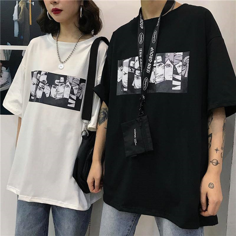 Men's tshirt Naruto Summer Harajuku Cool Unisex Short Sleeve t shirt Japanese Anime Funny Printed Streetwear Plus size T-shirt