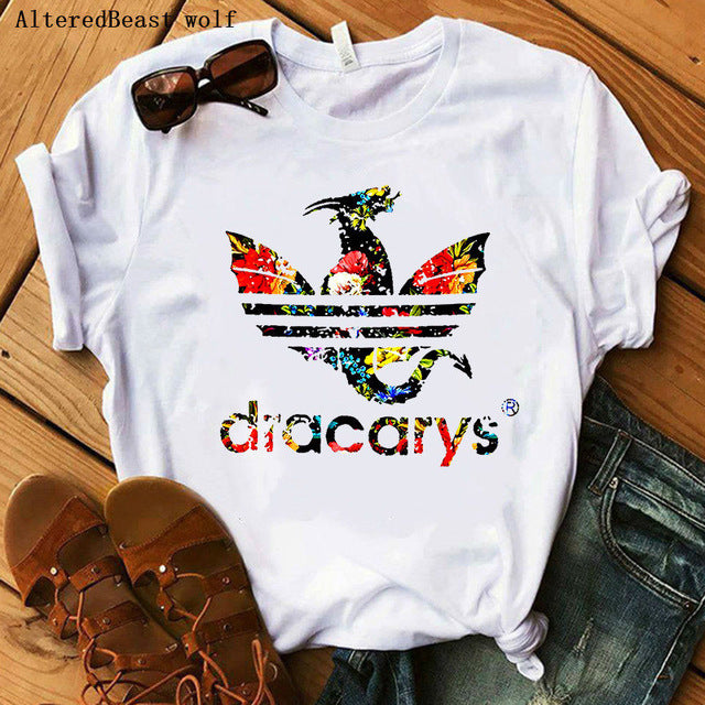 Women Dracarys T-Shirt Female Mother of Dragon Tops Tee Harajuku khaleesi Camisetas Daenery Dragon Got women summer Clothing