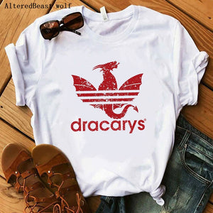 Women Dracarys T-Shirt Female Mother of Dragon Tops Tee Harajuku khaleesi Camisetas Daenery Dragon Got women summer Clothing