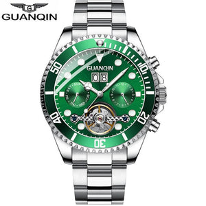 2020 New GUANQIN Clock Automatic diving watch mechanical swimming waterproof Tourbillon style clock men luxury relogio masculino