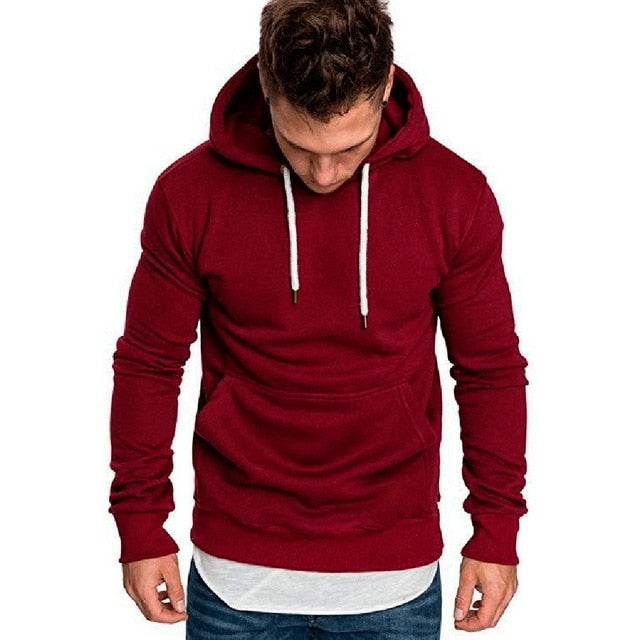 2020 Sweater Men Solid Pullovers New Fashion Men Casual Hooded Sweater Autumn Winter Warm Femme Men Clothes Slim Fit Jumpers