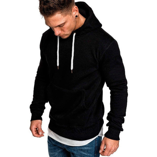 2020 Sweater Men Solid Pullovers New Fashion Men Casual Hooded Sweater Autumn Winter Warm Femme Men Clothes Slim Fit Jumpers