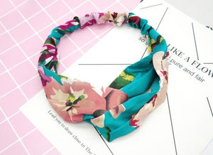 Fashion Women Girls   Bohemian Hair Bands Print Headbands Vintage Cross Turban Bandage Bandanas HairBands Hair Accessories