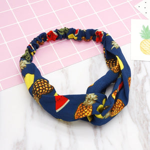 Fashion Women Girls   Bohemian Hair Bands Print Headbands Vintage Cross Turban Bandage Bandanas HairBands Hair Accessories