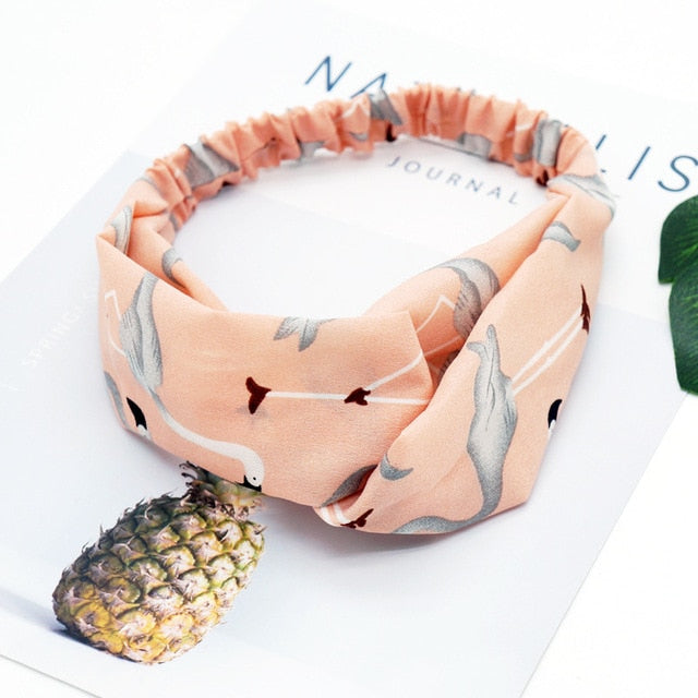 Fashion Women Girls   Bohemian Hair Bands Print Headbands Vintage Cross Turban Bandage Bandanas HairBands Hair Accessories