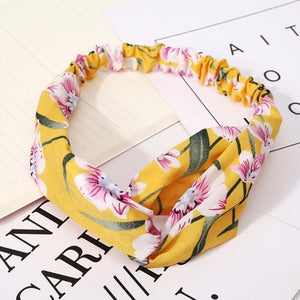 Fashion Women Girls   Bohemian Hair Bands Print Headbands Vintage Cross Turban Bandage Bandanas HairBands Hair Accessories