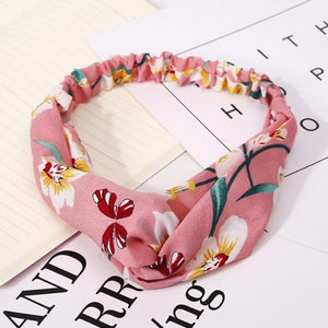 Fashion Women Girls   Bohemian Hair Bands Print Headbands Vintage Cross Turban Bandage Bandanas HairBands Hair Accessories