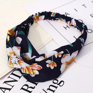 Fashion Women Girls   Bohemian Hair Bands Print Headbands Vintage Cross Turban Bandage Bandanas HairBands Hair Accessories