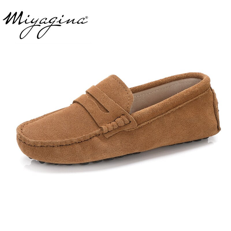 High Quality New Women Flats Genuine Leather Women Shoes Brand Driving Shoes Winter Spring Summer Women Casual Shoes