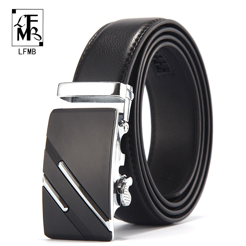 [LFMB]Famous Brand Belt Men Top Quality Genuine Luxury Leather Belts for Men,Strap Male Metal Automatic Buckle