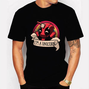 2020 Harajuku T-shirt Deadpool T Shirt Casual Short Male Tops I Am Unicorn Letter Cool Men Clothes Streetwear Camisetas Hombre