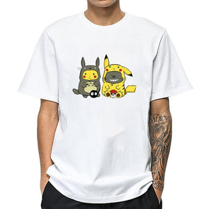 2020 NO COFFEE NO WORKEE T Shirt PIKACHU POKEMON-pika Tshirt O-Neck Short Funny Mens Shirts T Shirts Pokemon-pikachu Men Tops Tees