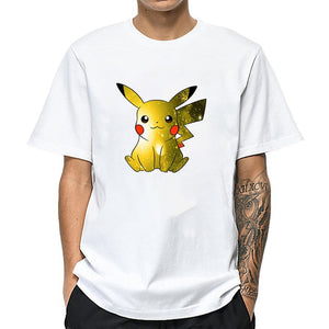 2020 NO COFFEE NO WORKEE T Shirt PIKACHU POKEMON-pika Tshirt O-Neck Short Funny Mens Shirts T Shirts Pokemon-pikachu Men Tops Tees