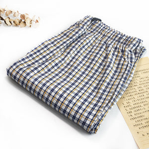 Summer 100% cotton sleep bottoms mens pajama simple sleepwear pants pijamas for male sheer mens pants pyjama trousers plus size