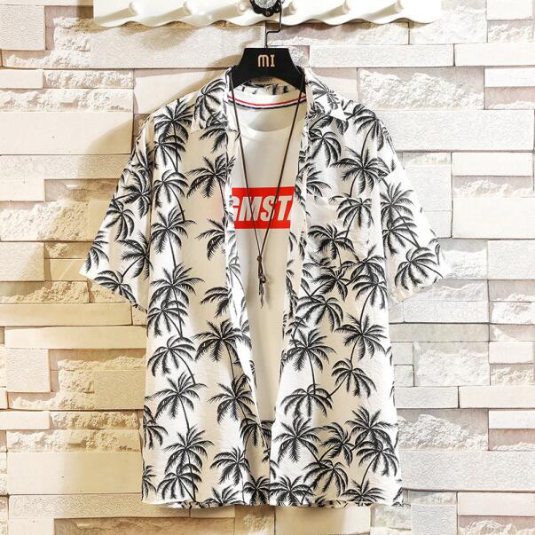 Print Merk Zomer Heet Verkoop Mannen Strand Shirt Fashion Korte Mouw Bloemen Losse Casual Shirts Plus Aziatische Grootte M-4XL 5XL Hawaiian