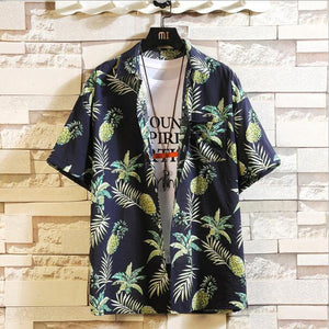 Print Merk Zomer Heet Verkoop Mannen Strand Shirt Fashion Korte Mouw Bloemen Losse Casual Shirts Plus Aziatische Grootte M-4XL 5XL Hawaiian