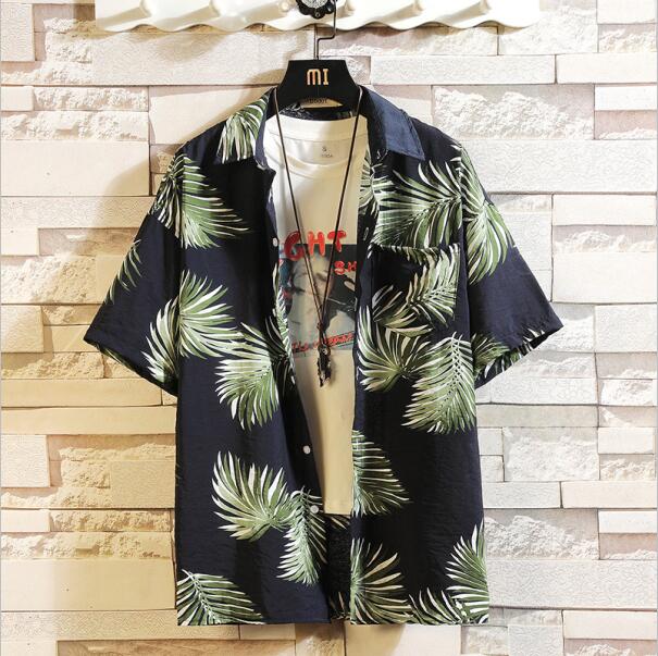 Print Merk Zomer Heet Verkoop Mannen Strand Shirt Fashion Korte Mouw Bloemen Losse Casual Shirts Plus Aziatische Grootte M-4XL 5XL Hawaiian