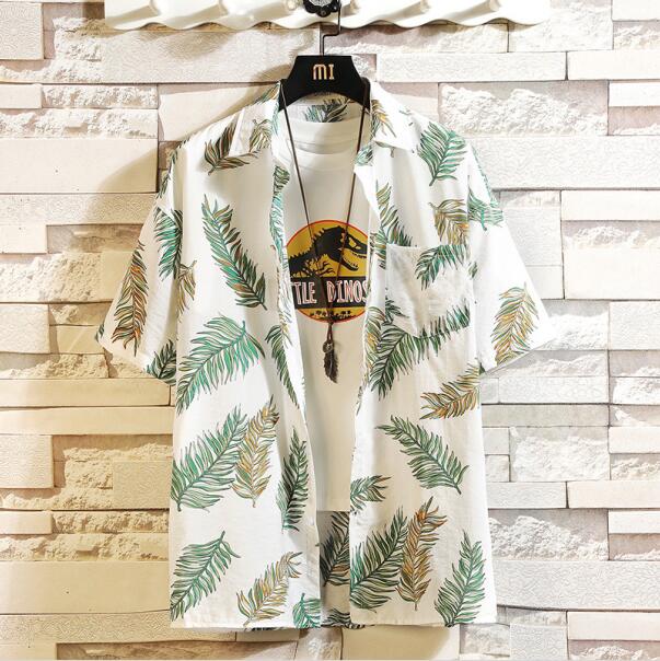 Print Merk Zomer Heet Verkoop Mannen Strand Shirt Fashion Korte Mouw Bloemen Losse Casual Shirts Plus Aziatische Grootte M-4XL 5XL Hawaiian