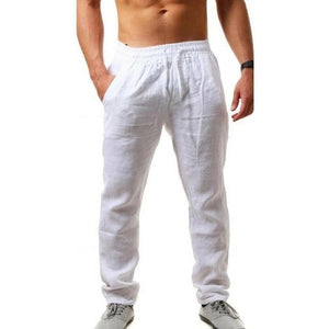 2020 men Cotton and linen trousers Calcas De Linho Verao Calcas Dos Homens Com Cordao Soltas Pantalones Hombre Solidos Harem Pan