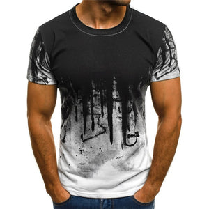 Newest 3D Printed T-Shirt Ink Draw Pattern Short Sleeve Summer Casual Tops Tees Fashion O-Neck Tshirt Male