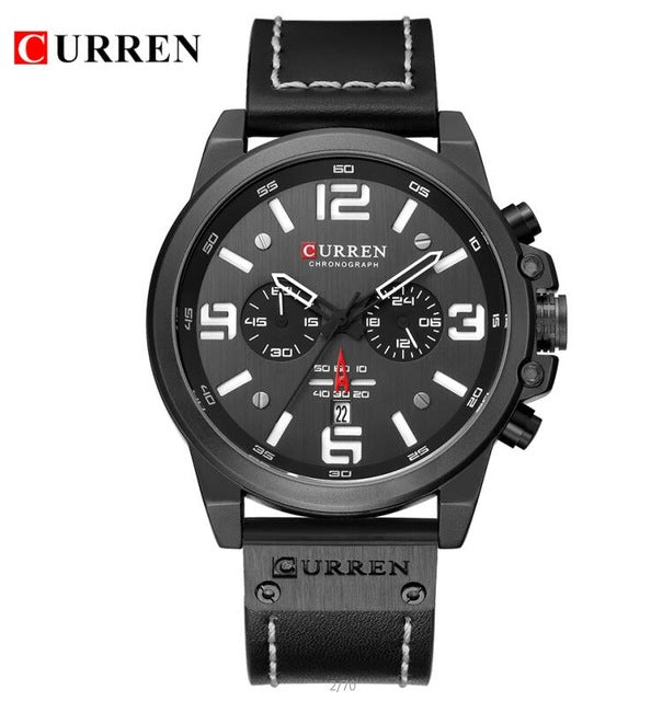 Top New CURREN 8314  Watches Top Brand Luxury Men Military Sport Wristwatch Leather Quartz Watch Waterproof Relogio Masculino