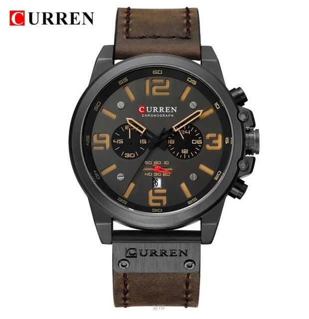 Top New CURREN 8314  Watches Top Brand Luxury Men Military Sport Wristwatch Leather Quartz Watch Waterproof Relogio Masculino